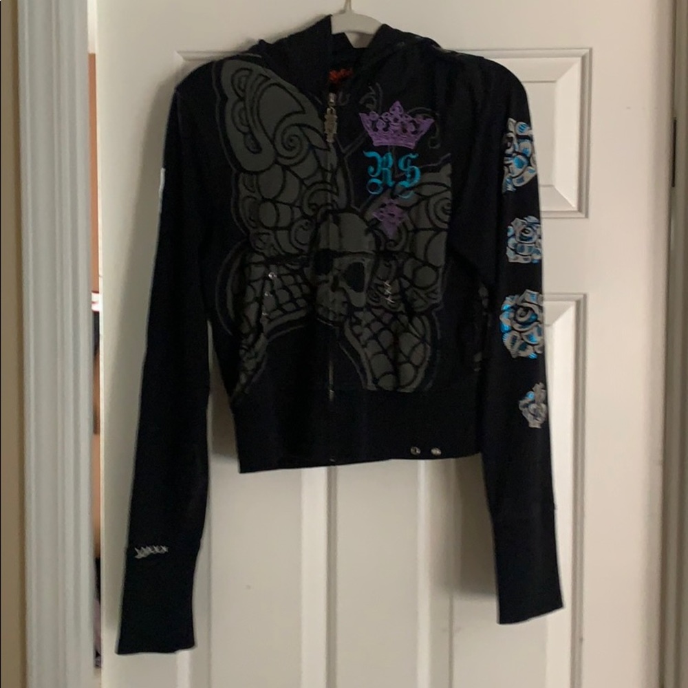 Rebel Spirit Hoodie zip front